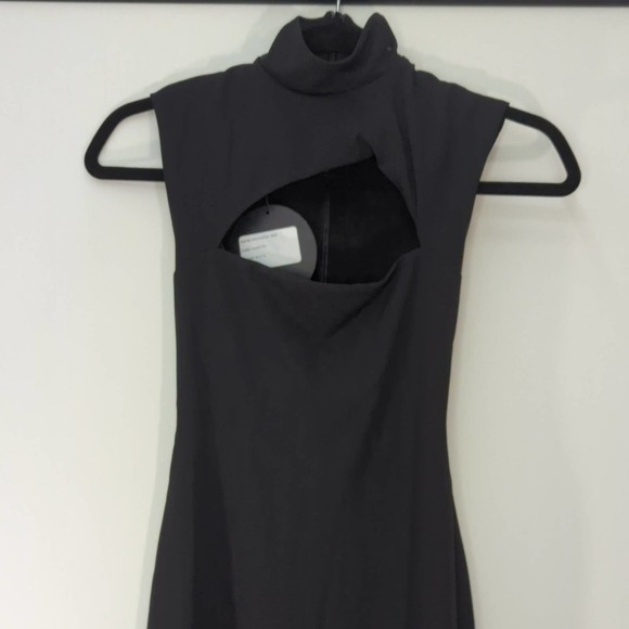 Nookie Manhattan Black Cutout Front Collar‎ Bodycon Midi  Dress | NWT | XS - Picture 3 of 12